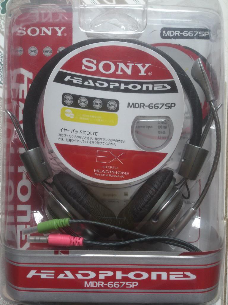 Tai nghe Sony MDR 667 có mic   Headphone hộp nhựa tai nghe sony mdr 667mv